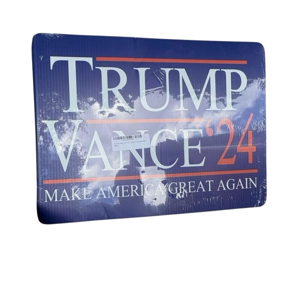 Trump Vance '24 Campaign Sign - Blue and White